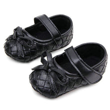 0-12Months PU Leather Bowknot Lattice Baby Girls Shoes Soft Sole Anti Slip Toddler First Walker Shoes SM6
