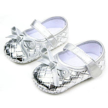 0-12Months PU Leather Bowknot Lattice Baby Girls Shoes Soft Sole Anti Slip Toddler First Walker Shoes SM6