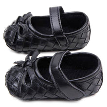 0-12Months PU Leather Bowknot Lattice Baby Girls Shoes Soft Sole Anti Slip Toddler First Walker Shoes SM6