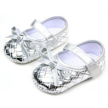 0-12Months PU Leather Bowknot Lattice Baby Girls Shoes Soft Sole Anti Slip Toddler First Walker Shoes SM6