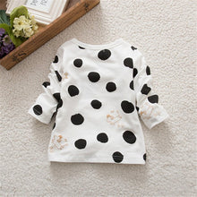 0-3Years Kids Baby Girls Boys Unisex Polka Dots Long Sleeve Blouse Tops T-Shirt Cotton Basic Tees Clothing PY1 SM6