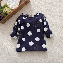 0-3Years Kids Baby Girls Boys Unisex Polka Dots Long Sleeve Blouse Tops T-Shirt Cotton Basic Tees Clothing PY1 SM6