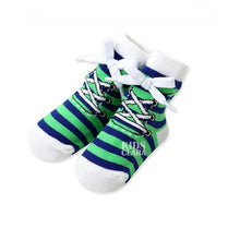 0-4 Years Baby Kids Infant Cotton Shoelaces Anti Slip Trainer Socks Booties Socks SM6