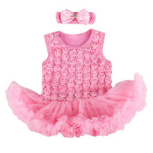 0-9M Baby Girls Clothes HeadbandRomper Outfits Tutus Rose Dress SM6