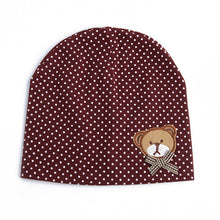 0-9M Lovely Infant Unisex Baby Boys Girls Bear Dots Pattern Cotton Cap Beanie Hats 9 Colors SM6