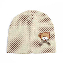 0-9M Lovely Infant Unisex Baby Boys Girls Bear Dots Pattern Cotton Cap Beanie Hats 9 Colors SM6