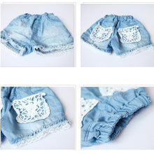 1-6Years Kids Children Girls Shorts Jeans Lace Pocket Demin Jeans SM6