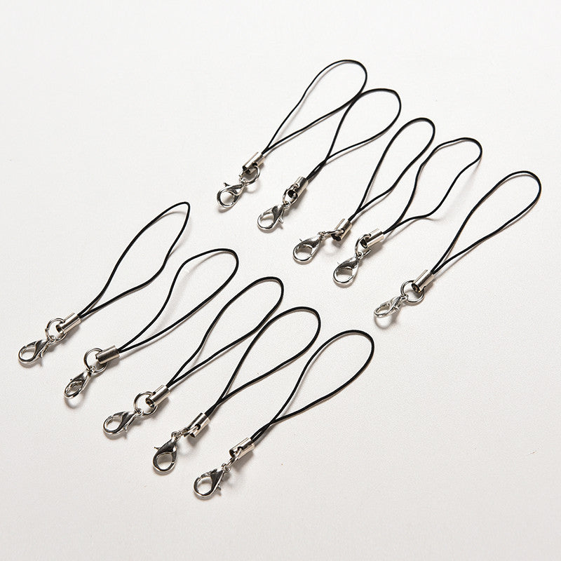 100 Pcs Black Cell Phone Lanyard Cords Strap Lariat Mobile Lobster Clasp SM6