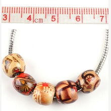 100Pcs Mixed Painted Wood Spacer Beads Fit Charm Bracelet SM6