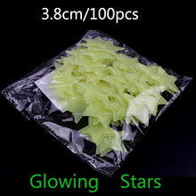 100Pcs/Set Kids Bedroom Beautiful Fluorescent Glow In The Dark Stars Wall Stickers Baby Rooms Sticker Home Decoration SM6