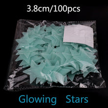 100Pcs/Set Kids Bedroom Beautiful Fluorescent Glow In The Dark Stars Wall Stickers Baby Rooms Sticker Home Decoration SM6