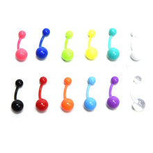 12Pcs Flexible Navel Bar Barbell Rings Mixed Belly Button Piercing Body Jewelry SM6