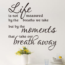 "Lift Is Not Measured By The Breaths" Quote Wall Stickers Waterproof Removable Wall Decor  SM6