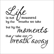 "Lift Is Not Measured By The Breaths" Quote Wall Stickers Waterproof Removable Wall Decor  SM6