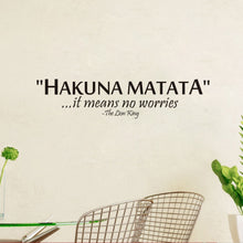 "Hakuna Matata" Wall Stickers Waterproof Wall Decor Removable SM6