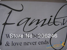 "Family Where Life Begins" Vinyl Wall Decals Removable Waterpoof Wall Sticker SM6