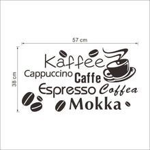 "Kaffee"  NEW Living Room Backdrop Removable Waterproof Vinyl decoracion hogar vinyl wall stickers home decor SM6