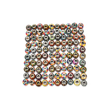 100Pcs Mixed Color Silver Plated Big Hole Loose Beads Fit European Jewelry Braclet Charms DIY SM6