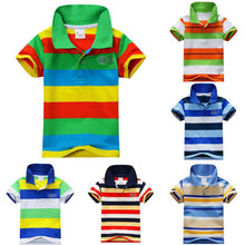 1-7Y Baby Children Boys Striped T-shirts Kids Tops S Tee Polo Shirts Clothing SM6