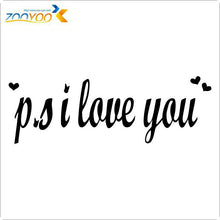 " P.S. I Love You" Loving Vinyl Wall Decals  Hot Selling Wall Stickers SM6