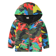 Kids Children Hooded Jackets Coats Boys Girls Unisex Outerwears Windbreaker Camo Clothes SM6
