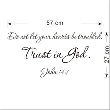 "Trust In God" PVC Removable Wall Sticker Decor For bedroom living Rooms SM6