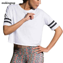 mokingtop Punk Cropped Tops Summer Short Sleeve Women T Shirt Loose Women Clothes Woman T shirt Top Short Feminino#212 SM6