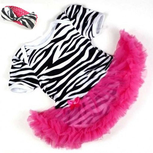 0-12M Lovely Baby Toddler Girls Ruffles Tutu Dress Romper One-Piece Outfit Dresses Clothes  Headband SM6