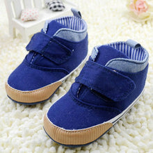 0-18M born Baby Boys Cotton Ankle Canvas High Crib Shoes Casual Sneaker Toddler First Walkers  SM6