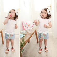 0-2Y Kids Baby Girls Clothing Floral Collar T-shirts Cute Short Sleeve Tops Blouses Shirts PY SM6