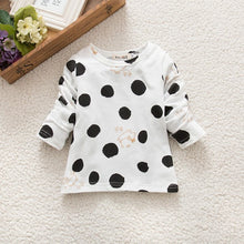 0-3Years Kids Baby Girls Boys Unisex Polka Dots Long Sleeve Blouse Tops T-Shirt Cotton Basic Tees Clothing PY1 SM6