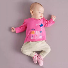 0-4 Years Baby Boy Girls 2 Pieces Sets Long Sleeve T-Shirt and Pants Animal Print Clothes SM6