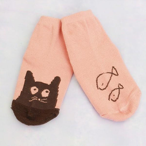0-4Y Cute Toddler Baby Kids Girls Boys Soft Socks Cartoon Owl Pattern Socks Cotton Socks  SM6