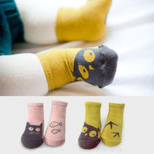 0-4Y Cute Toddler Baby Kids Girls Boys Soft Socks Cartoon Owl Pattern Socks Cotton Socks  SM6