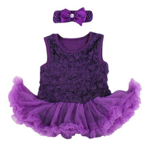 0-9M Baby Girls Clothes HeadbandRomper Outfits Tutus Rose Dress SM6