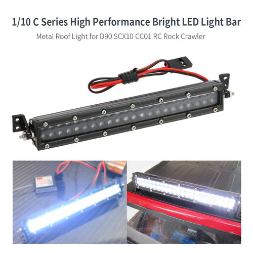 110 C Series Bright LED Light Bar Metal Roof Light Lamp for 110 HSP RC4WD Axial D90 SCX10 Traxxas TAMIYA CC01 RC Rock Crawler SM6