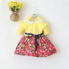 1-5Y Kids Baby Girls Princess Long Sleeve Pleat Floral Bow Mini Dress Party Tutu Dresses SM6