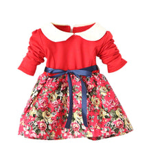 1-5Y Kids Baby Girls Princess Long Sleeve Pleat Floral Bow Mini Dress Party Tutu Dresses SM6
