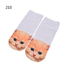 3D Print Animal Cat Women Socks Casual Cartoon Socks Low Cut Ankle Socks SM6