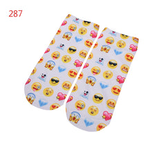 3D socks Harajuku Style Print women Socks Casual Low Cut Ankle Socks emoji print socks SM6