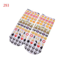 3D socks Harajuku Style Print women Socks Casual Low Cut Ankle Socks emoji print socks SM6