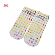 3D socks Harajuku Style Print women Socks Casual Low Cut Ankle Socks emoji print socks SM6