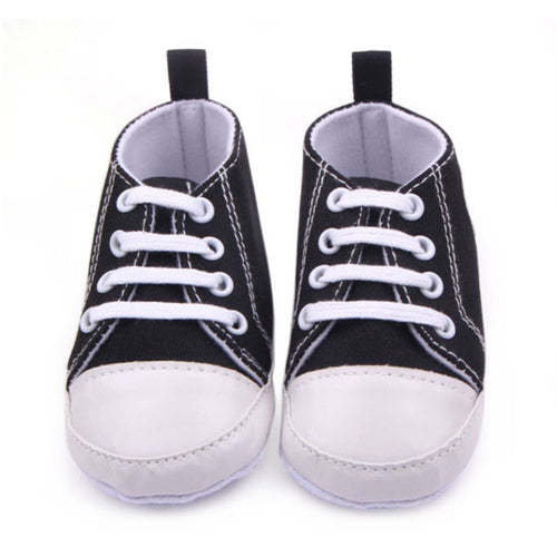 Baby Boy Girls Toddler Canvas Shoes Soft Sole Antislip Crib First Walkers 12 Colors SM6