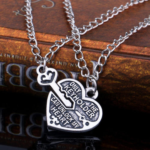 Best Friends Necklaces Key Heart Pendant Chain Necklaces Friendship SM6