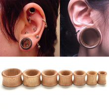Body Jewelry Hollow Plug Piercing Ear Exp er Natural Wooden Plugs Gauges Flesh Ear Tunnels SM6