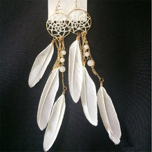 Bohemia Feather Beads Long Design Dream Catcher Earrings for Women Jewelry SM6