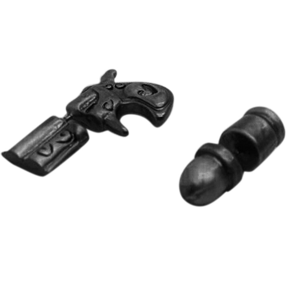 Punk Cool Retro 3D Revolver Shape Earring Bullet Gun Shape Ear Stud Earrings Earlets SM6