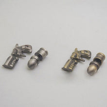 Punk Cool Retro 3D Revolver Shape Earring Bullet Gun Shape Ear Stud Earrings Earlets SM6