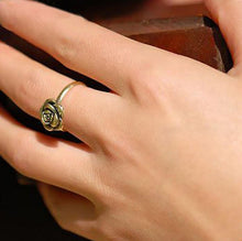 Adjustable Size  Gift Rose Bronze Sweet Elegant Style Beautiful Ancient Personality Flower Rings SM6