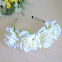 Rose Floral Flower Garland Crown Headband Hair Band Bridal Festival Clip Holiday  SM6